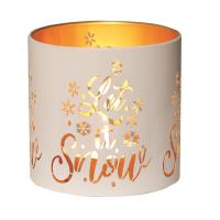 Aroma White & Gold Let It Snow Jar Sleeve & Wax Melt Warmer Extra Image 2 Preview